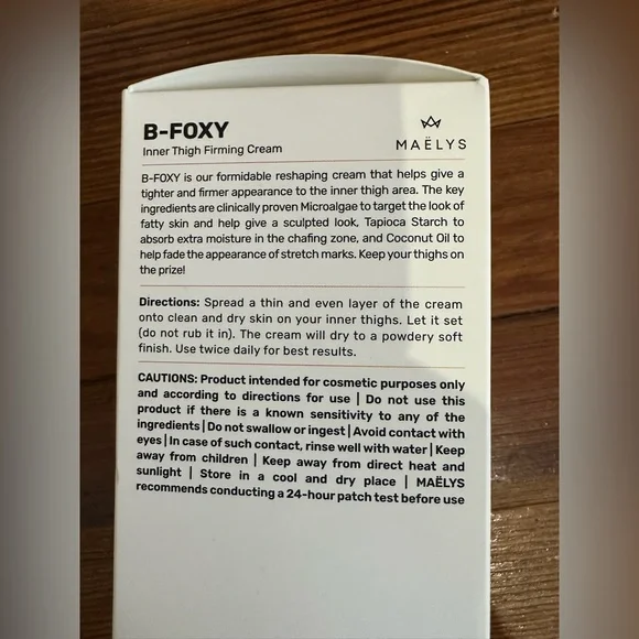 🔥 MAELYS B-FOXY Inner Thigh Firming Cream, Retails $49 SEALED BOX - Picture 3 of 5